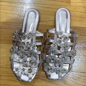 Raye rose metallic Gladiator slipper shoes 9M